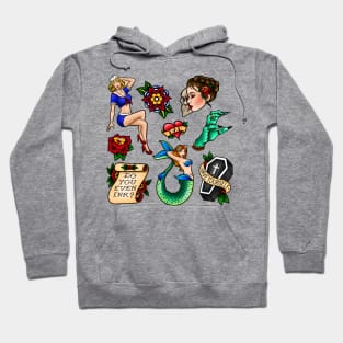 Traditional Flash Tattoo Hoodie